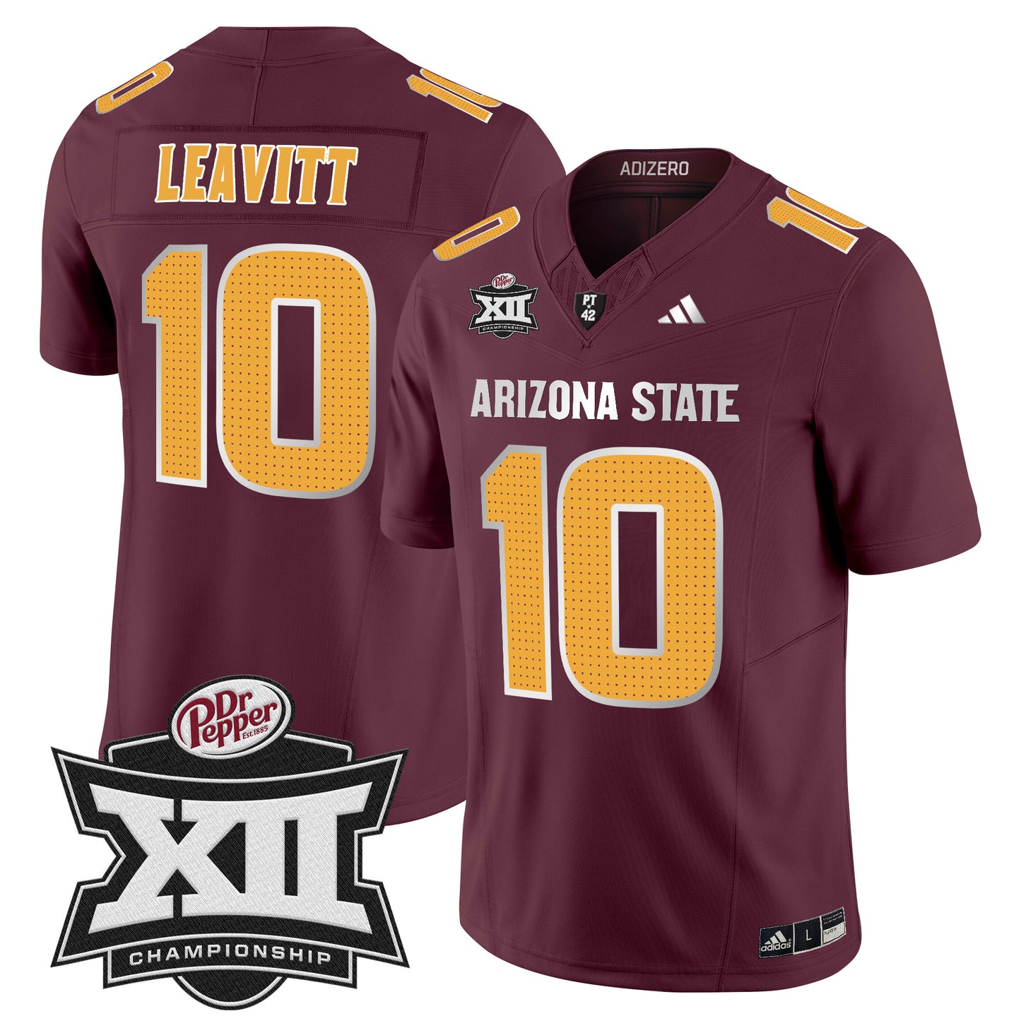 Sun Devils 2024 Big 12 Championship Patch Vapor Limited Jersey V2 - All Stitched