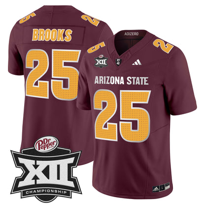 Sun Devils 2024 Big 12 Championship Patch Vapor Limited Jersey V2 - All Stitched