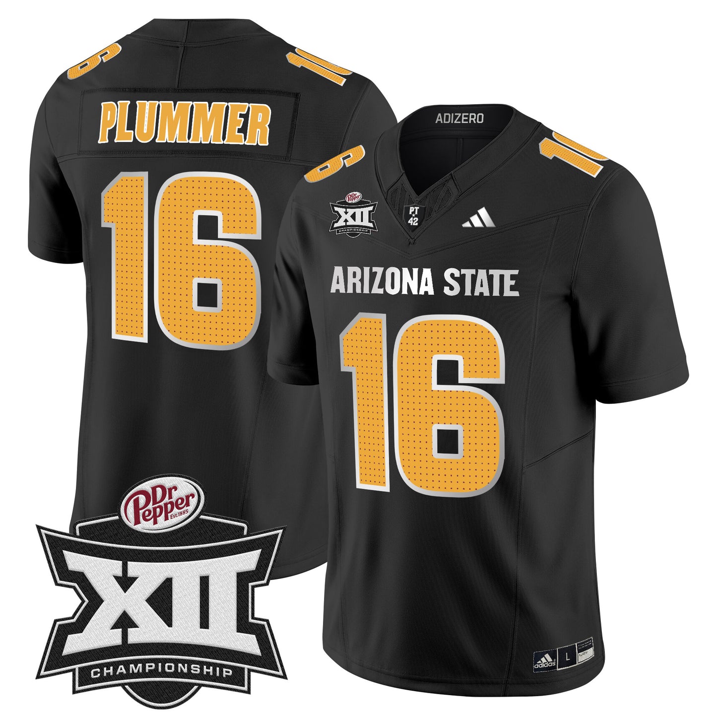 Sun Devils 2024 Big 12 Championship Patch Vapor Limited Jersey V2 - All Stitched