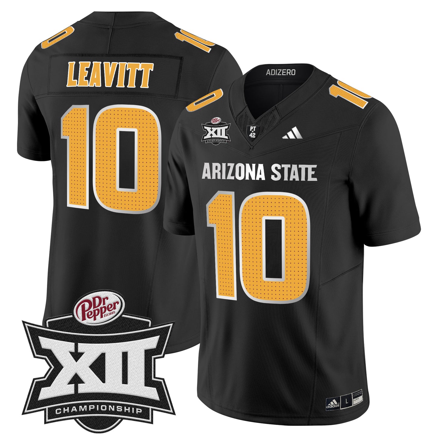 Sun Devils 2024 Big 12 Championship Patch Vapor Limited Jersey V2 - All Stitched