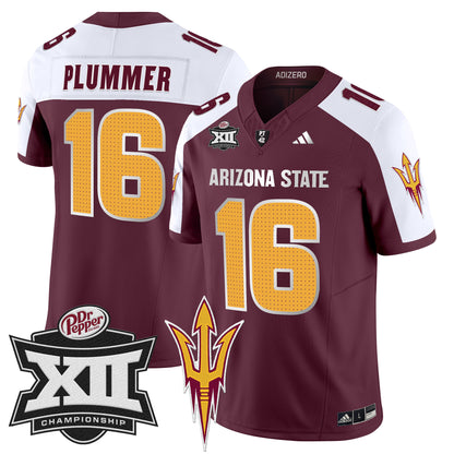 Sun Devils 2024 Big 12 Championship Patch Vapor Limited Jersey V2 - All Stitched