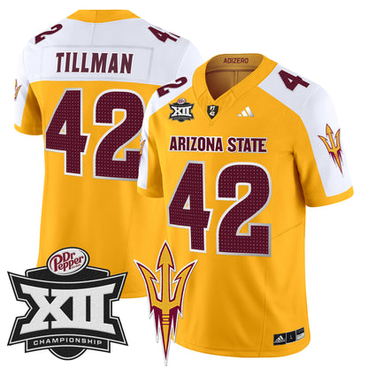 Sun Devils 2024 Big 12 Championship Patch Vapor Limited Jersey V2 - All Stitched