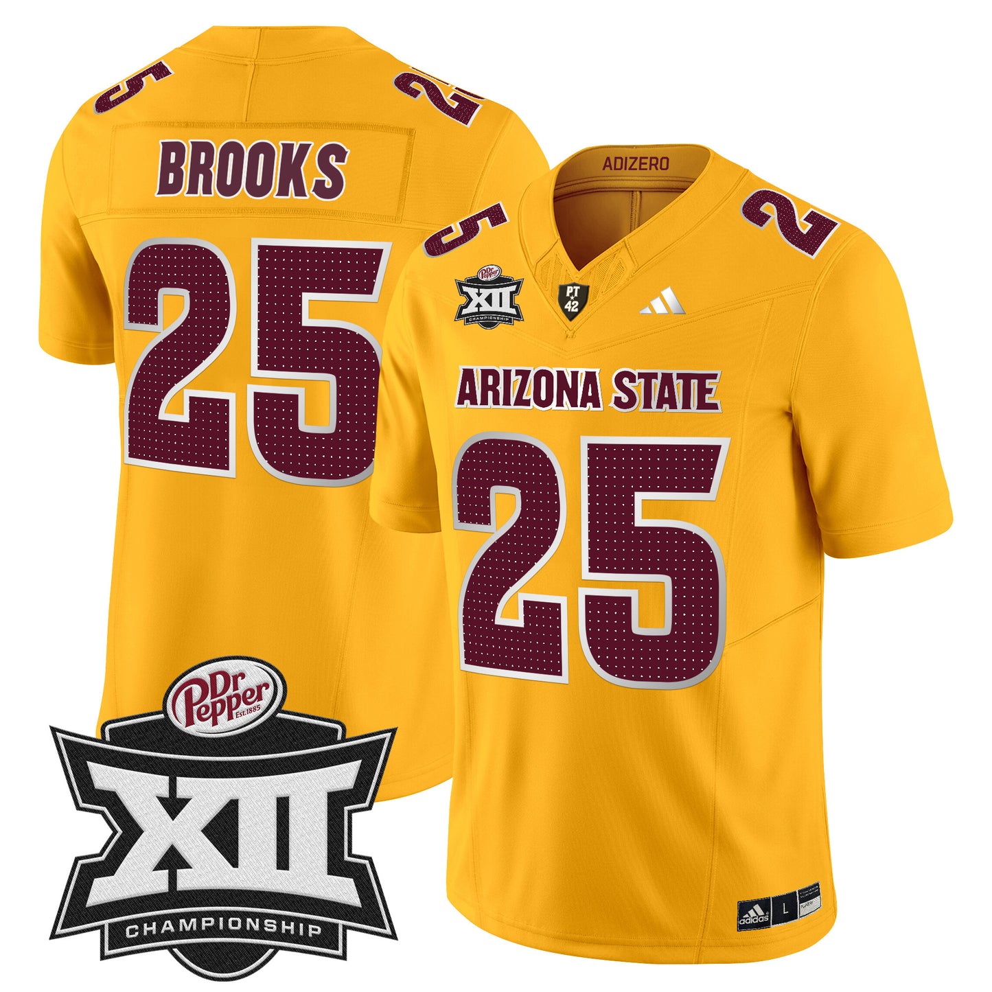 Sun Devils 2024 Big 12 Championship Patch Vapor Limited Jersey V2 - All Stitched