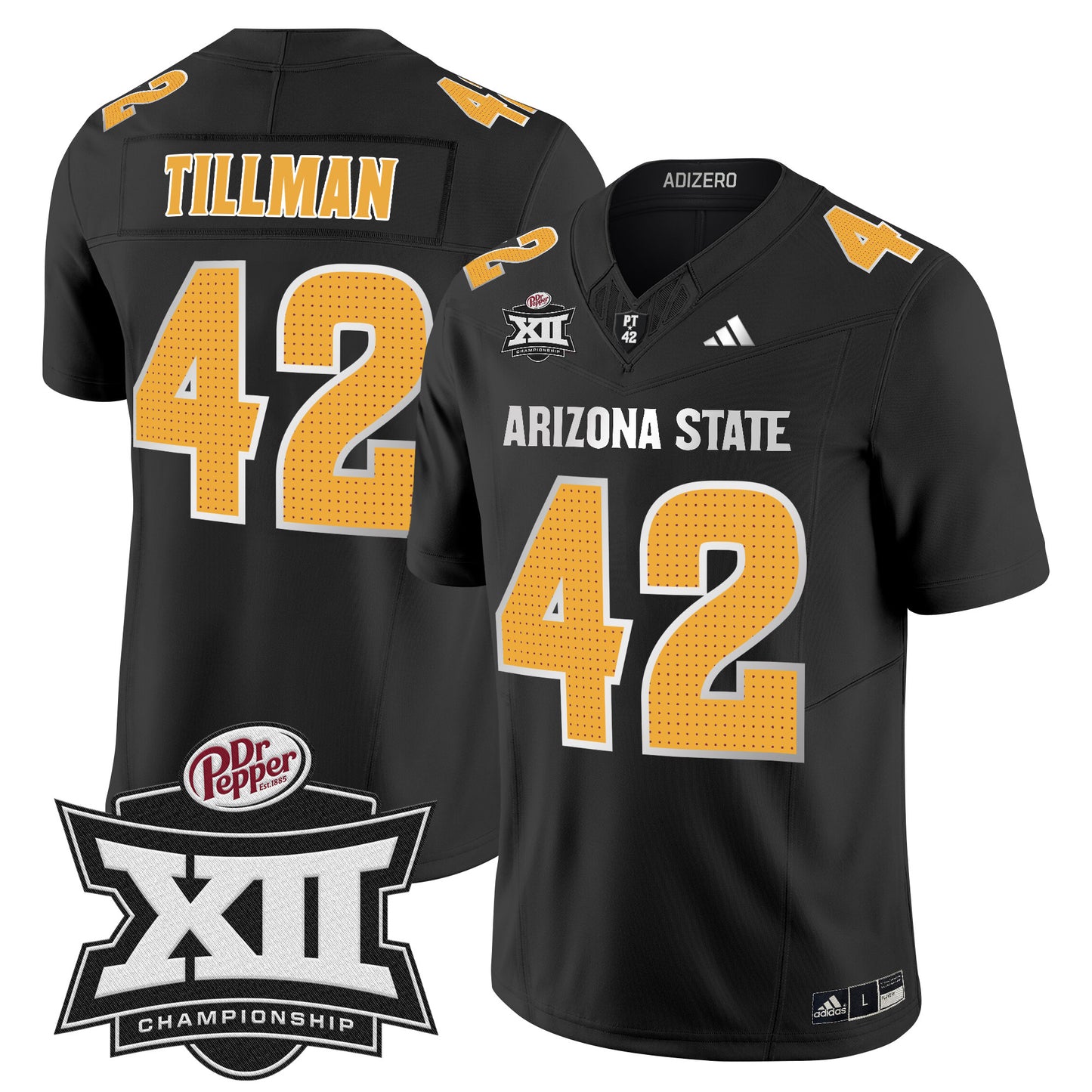 Sun Devils 2024 Big 12 Championship Patch Vapor Limited Jersey V2 - All Stitched