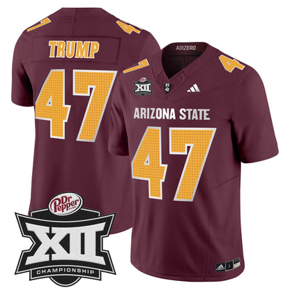 Sun Devils 2024 Big 12 Championship Patch Vapor Limited Jersey V2 - All Stitched