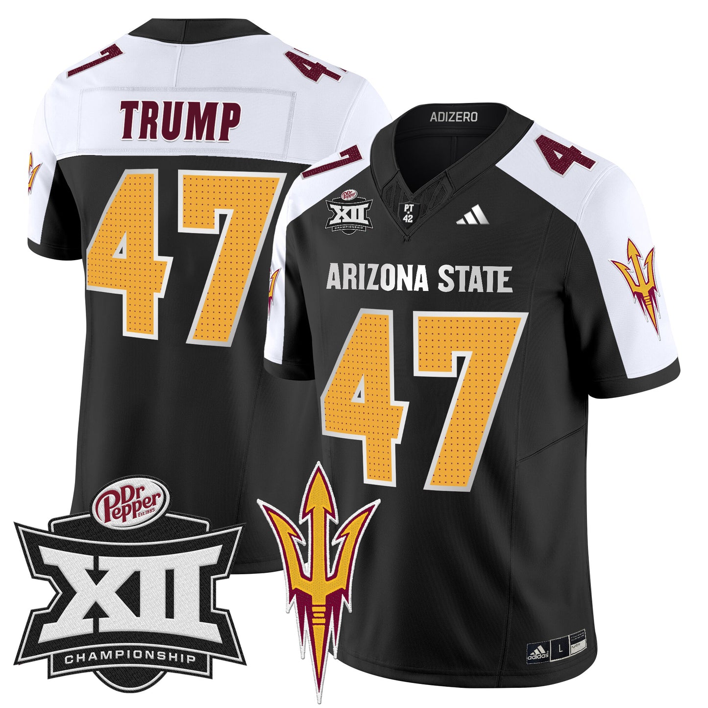 Sun Devils 2024 Big 12 Championship Patch Vapor Limited Jersey V2 - All Stitched