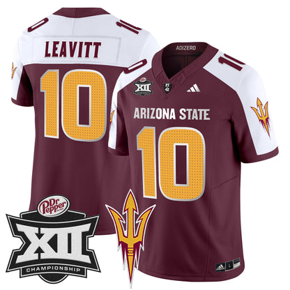 Sun Devils 2024 Big 12 Championship Patch Vapor Limited Jersey V2 - All Stitched