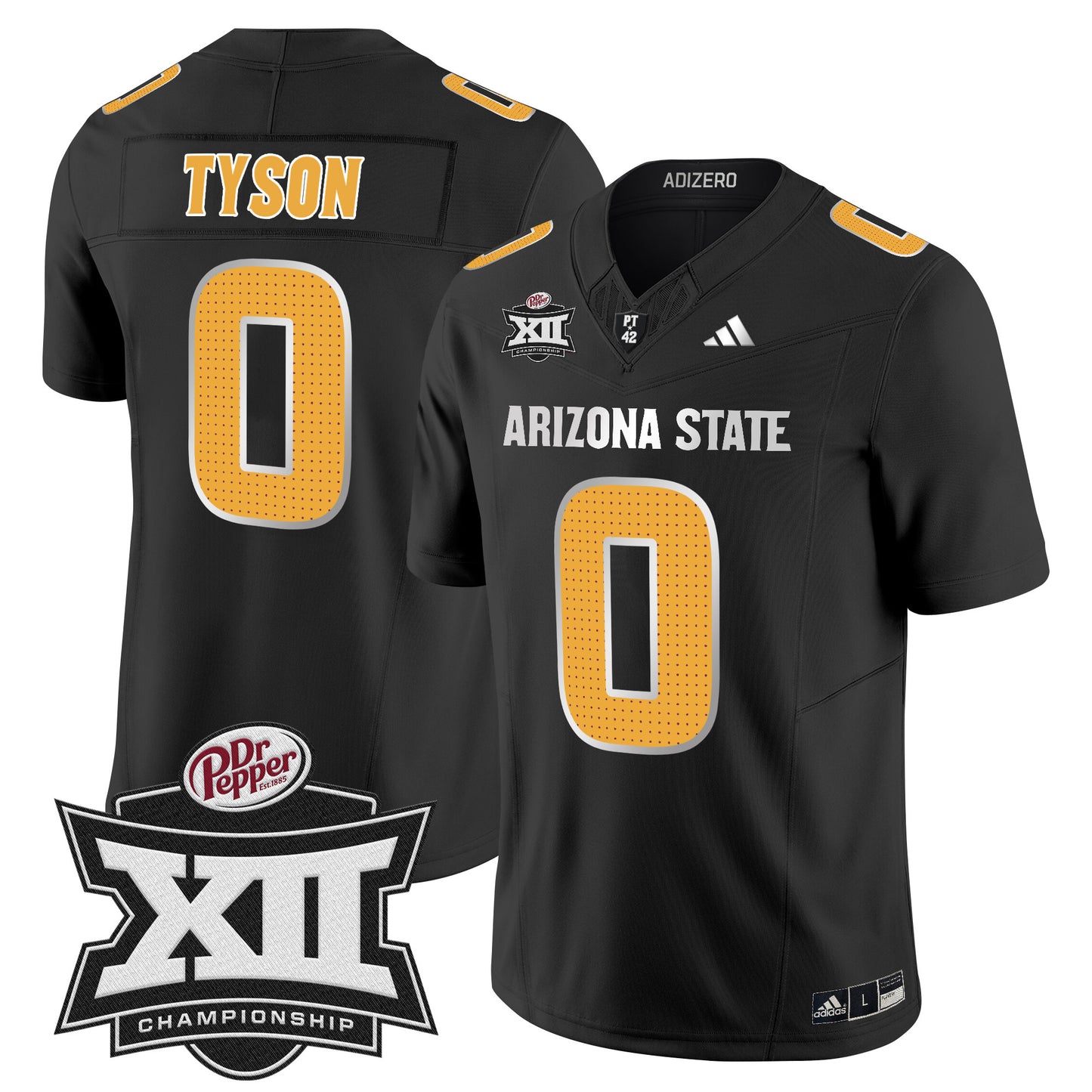 Sun Devils 2024 Big 12 Championship Patch Vapor Limited Jersey V2 - All Stitched