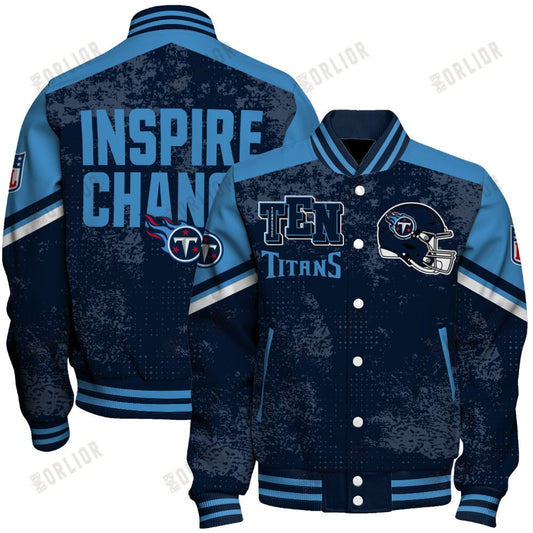 Tennessee Titans Football Team 2024 - 25 Immortal Style Unisex Varsity Jacket