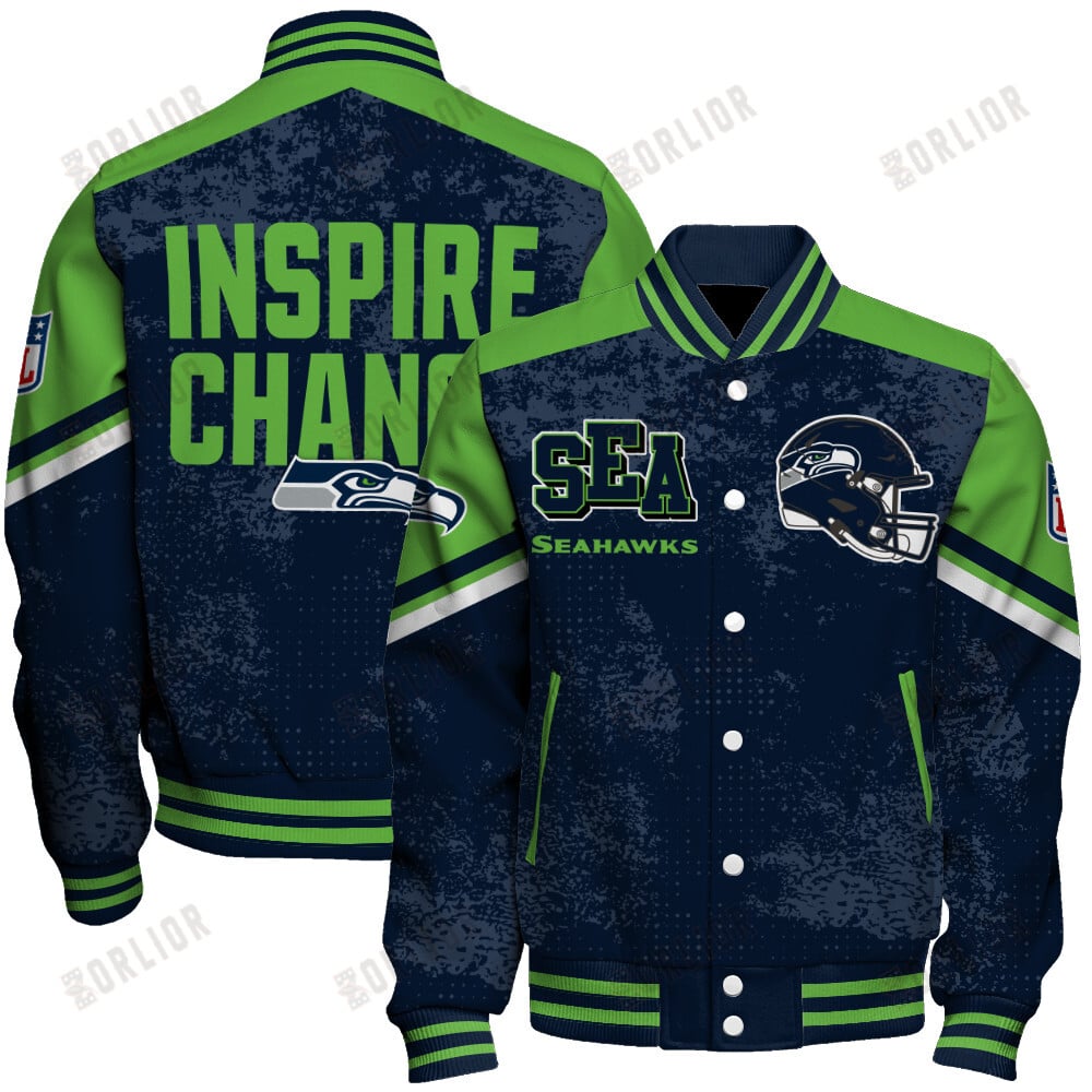 Seattle Seahawks Football Team 2024 - 25 Immortal Style Unisex Varsity Jacket