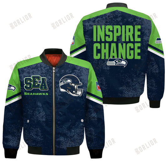 Seattle Seahawks Football Team 2024 - 25 Immortal Style Bomber Jacket