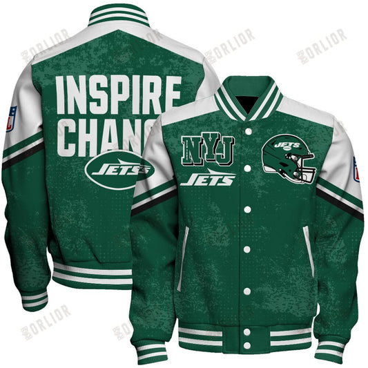 New York Jets Football Team 2024 - 25 Immortal Style Unisex Varsity Jacket