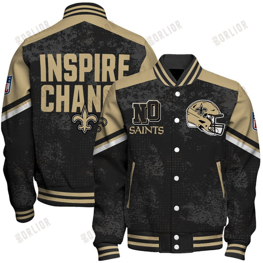 New Orleans Saints Football Team 2024 - 25 Immortal Style Unisex Varsity Jacket