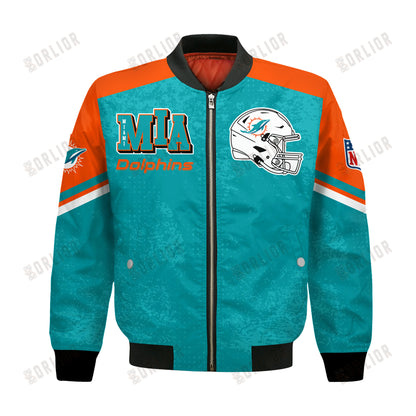 Miami Dolphins Football Team 2024 - 25 Immortal Style Bomber Jacket