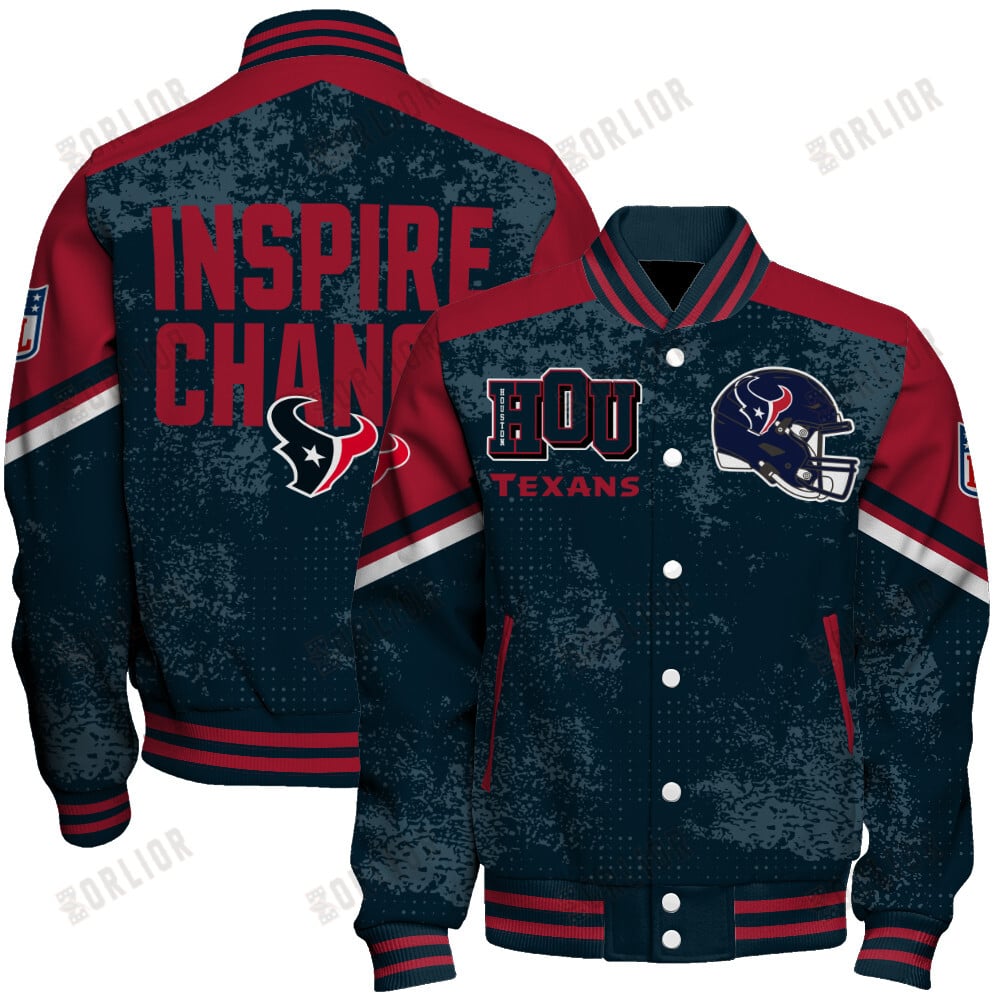Houston Texans Football Team 2024 - 25 Immortal Style Unisex Varsity Jacket