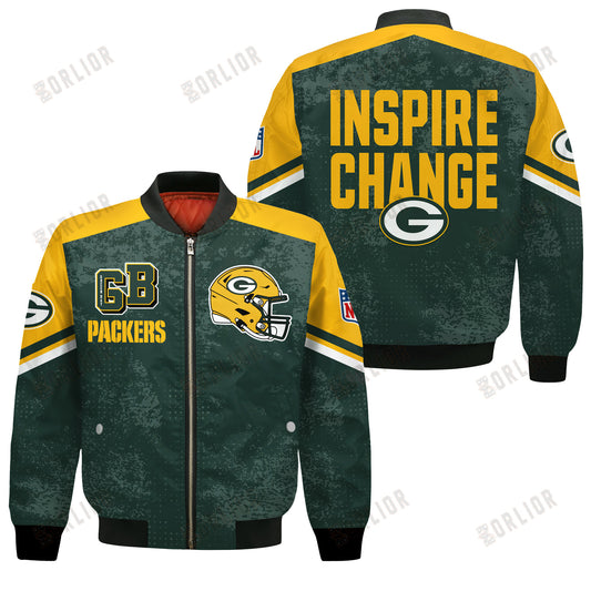 Green Bay Packers Football Team 2024 - 25 Immortal Style Bomber Jacket