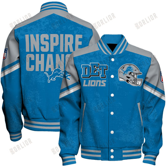 Detroit Lions Football Team 2024 - 25 Immortal Style Unisex Varsity Jacket