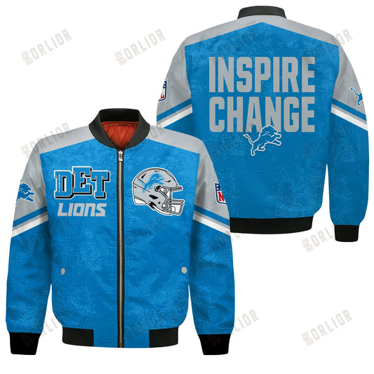 Detroit Lions Football Team 2024 - 25 Immortal Style Bomber Jacket