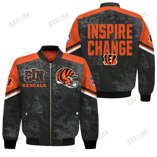 Cincinnati Bengals Football Team 2024 - 25 Immortal Style Bomber Jacket