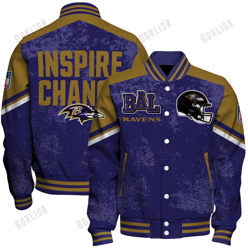 Baltimore Ravens Football Team 2024 - 25 Immortal Style Unisex Varsity Jacket