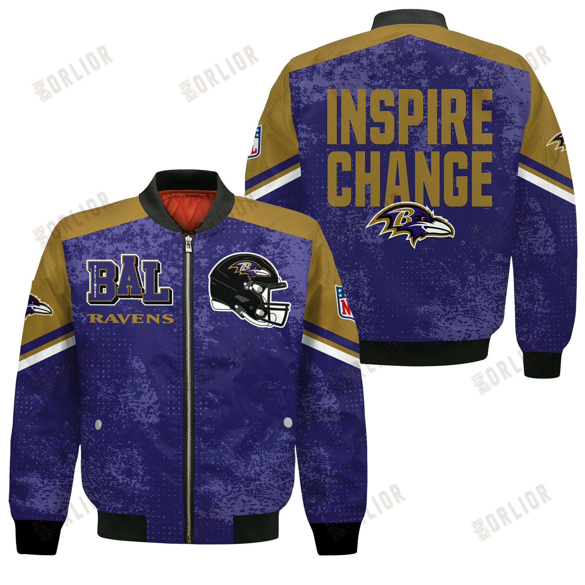Baltimore Ravens Football Team 2024 - 25 Immortal Style Bomber Jacket