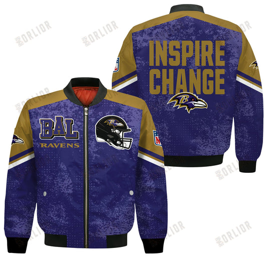 Baltimore Ravens Football Team 2024 - 25 Immortal Style Bomber Jacket