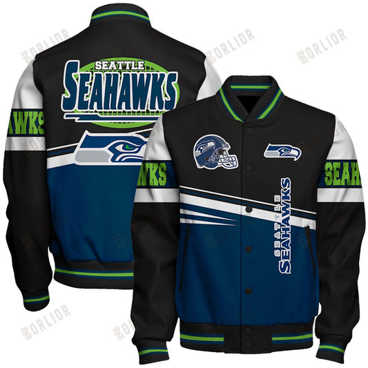 Seattle Seahawks Football Team 2024 - 25 Second Family Unisex Varsity Jacket