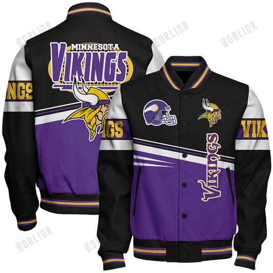 Minnesota Vikings Football Team 2024 - 25 Second Family Unisex Varsity Jacket