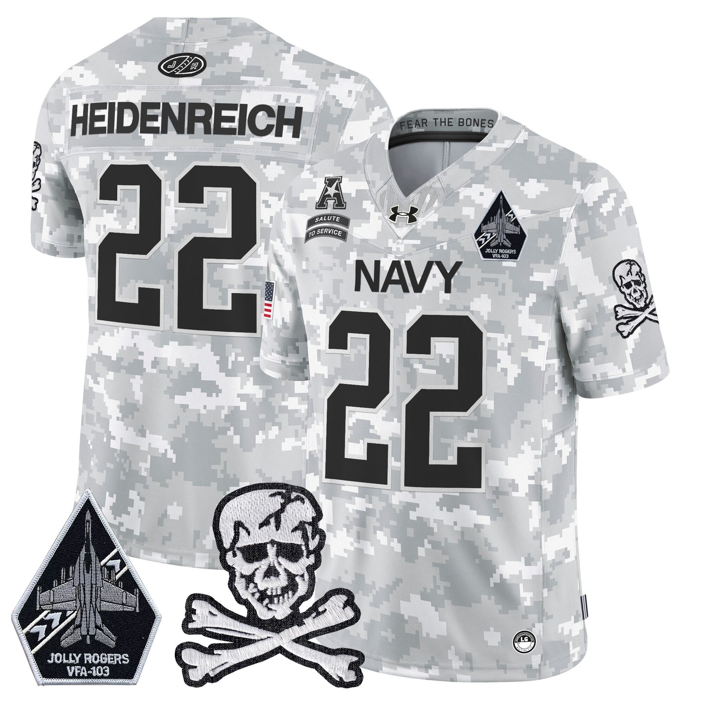 Navy Midshipmen 2024 Salute to Service Vapor Limited Jersey - All Stitched