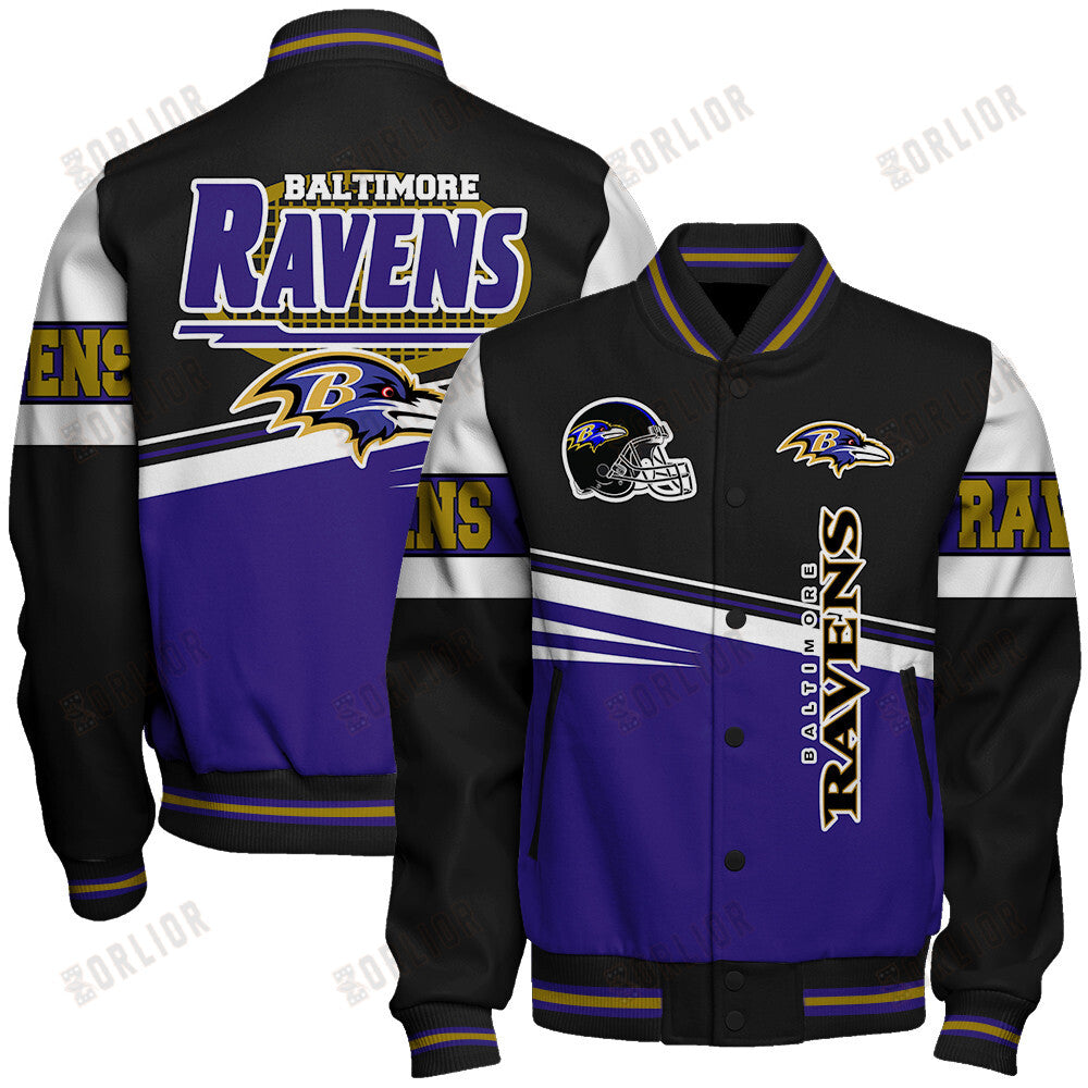 Baltimore Ravens Football Team 2024 - 25 Second Family Unisex Varsity Jacket