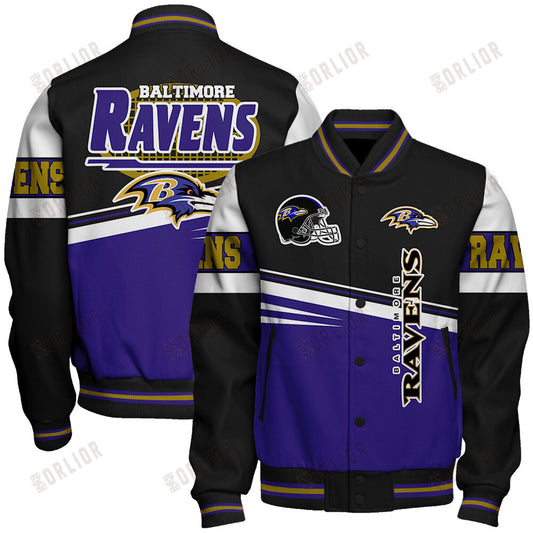 Baltimore Ravens Football Team 2024 - 25 Second Family Unisex Varsity Jacket