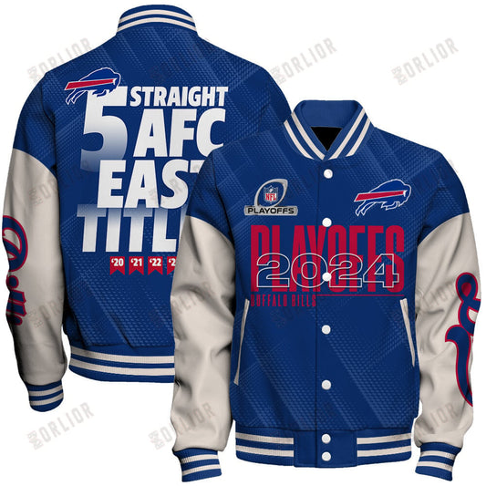 Buffalo Bills 5 Straight AFC EAST Titles Unisex Varsity Jacket