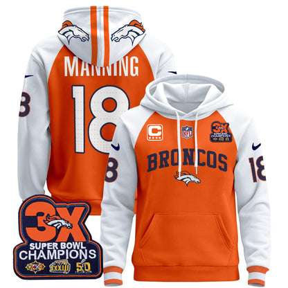 Denver Broncos 2024 Pullover Hoodie V2 - All Stitched