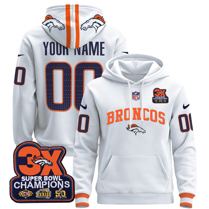 Denver Broncos 2024 Custom Pullover Hoodie V2 - All Stitched