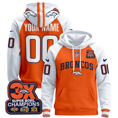 Denver Broncos 2024 Custom Pullover Hoodie V2 - All Stitched