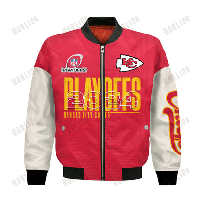 Kansas City Chiefs AFC WEST Champions 2024 Bomber Jacket