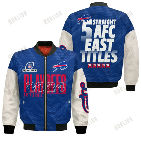 Buffalo Bills 5 Straight AFC EAST Titles Bomber Jacket