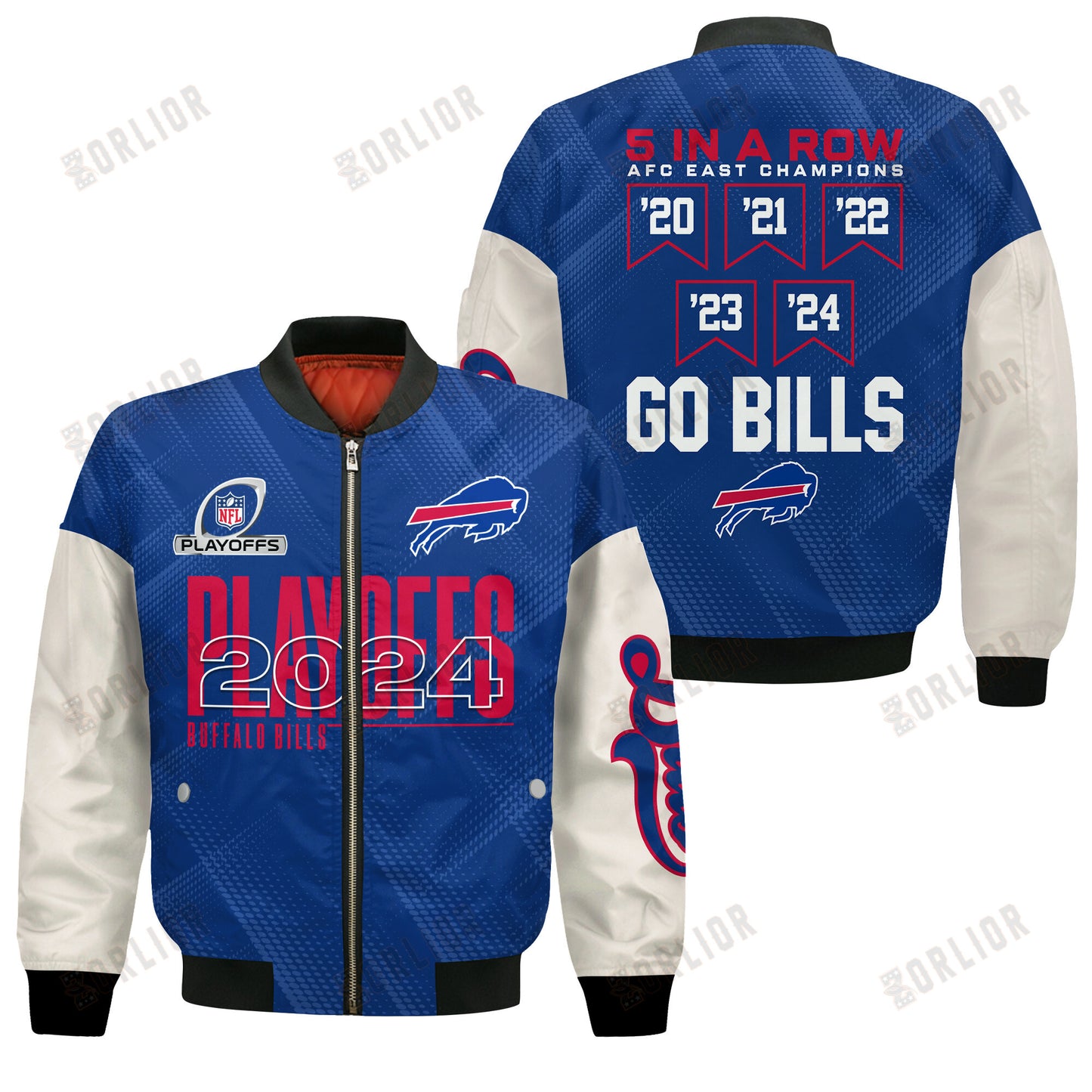 Buffalo Bills 5 In A Row AFC EAST Champions Bomber Jacket