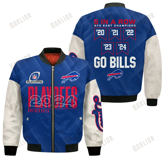 Buffalo Bills 5 In A Row AFC EAST Champions Bomber Jacket