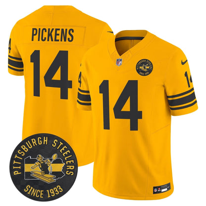 Pittsburgh Steelers Throwback 1962 Vapor Limited Jersey - Est. 1933 Patch - All Stitched