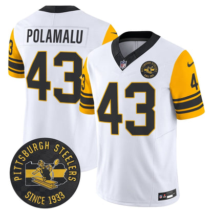 Pittsburgh Steelers Throwback 1962 Vapor Limited Jersey - Est. 1933 Patch - All Stitched