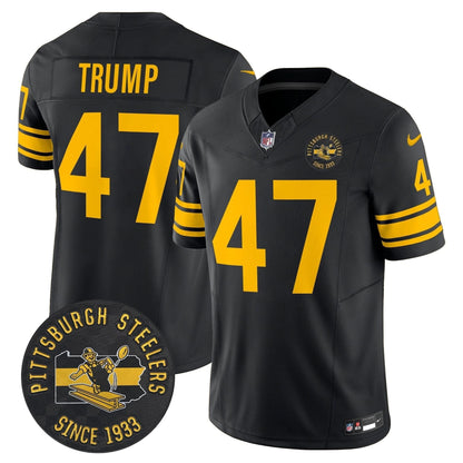 Pittsburgh Steelers Throwback 1962 Vapor Limited Jersey - Est. 1933 Patch - All Stitched