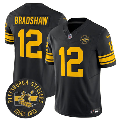Pittsburgh Steelers Throwback 1962 Vapor Limited Jersey - Est. 1933 Patch - All Stitched