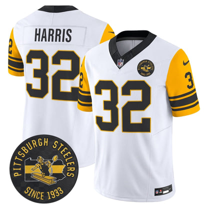 Pittsburgh Steelers Throwback 1962 Vapor Limited Jersey - Est. 1933 Patch - All Stitched