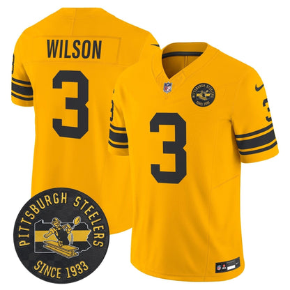Pittsburgh Steelers Throwback 1962 Vapor Limited Jersey - Est. 1933 Patch - All Stitched