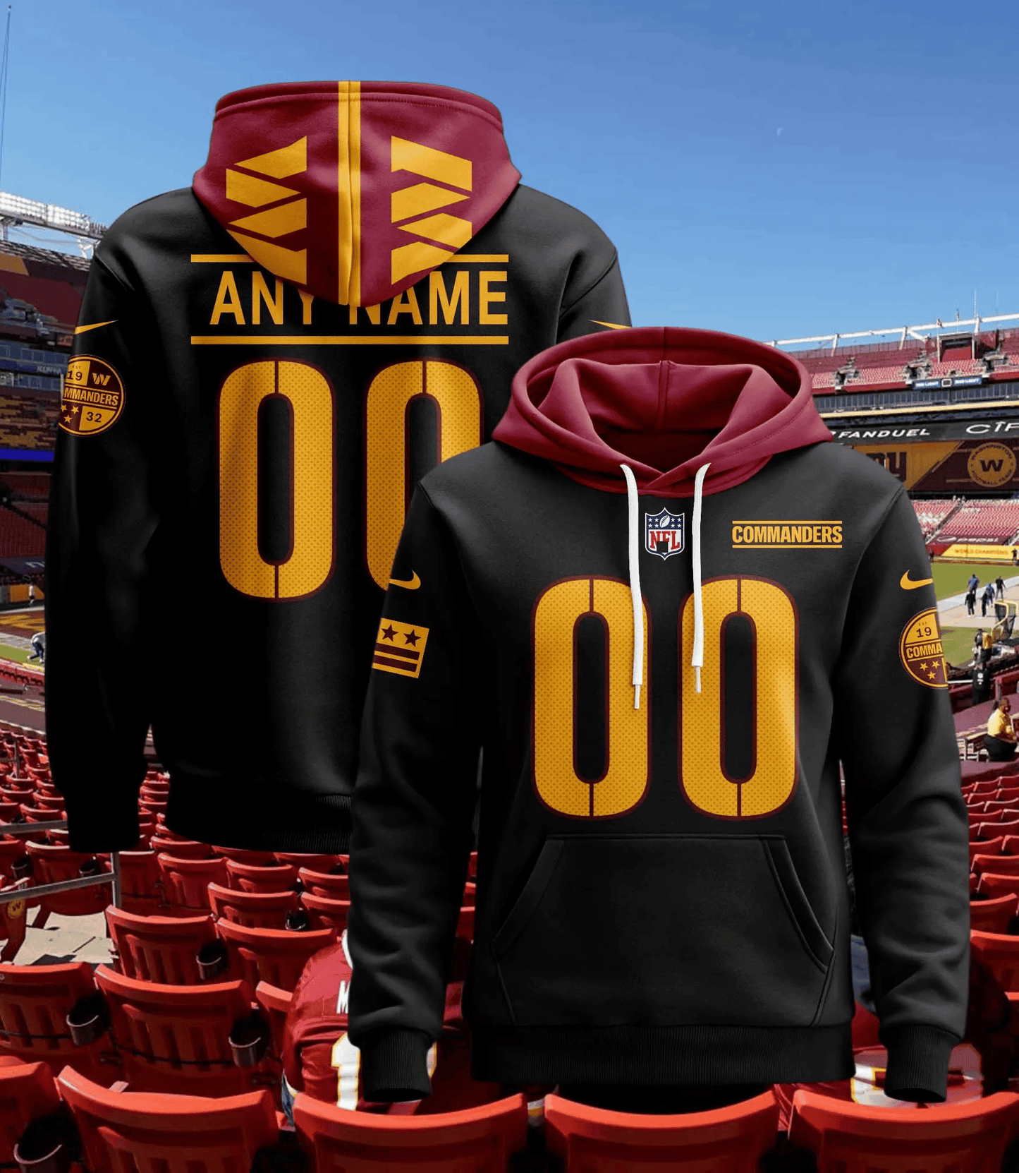 Washington Commanders Pullover Custom Hoodie