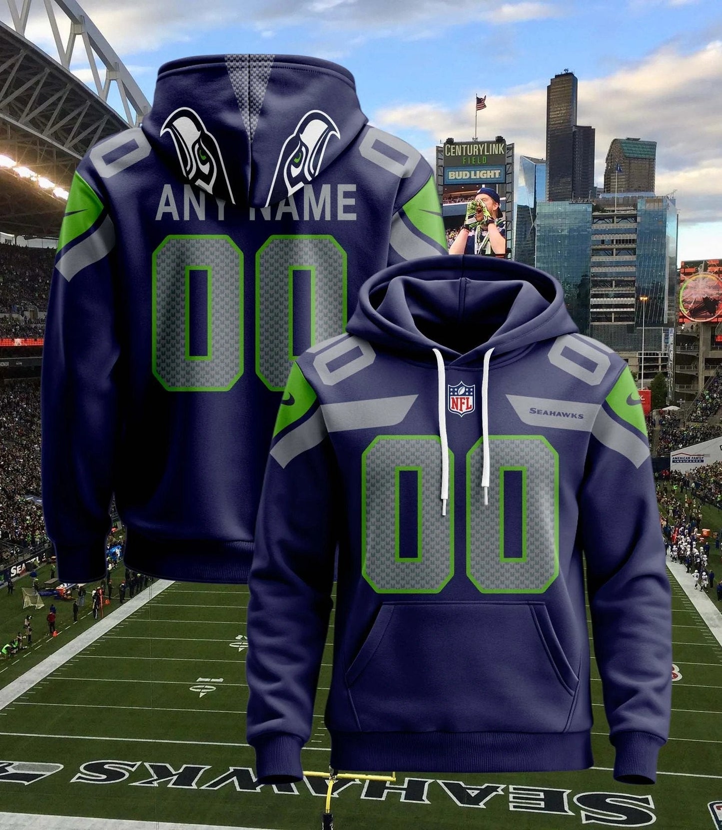 Seattle Seahawks Pullover Custom Hoodie
