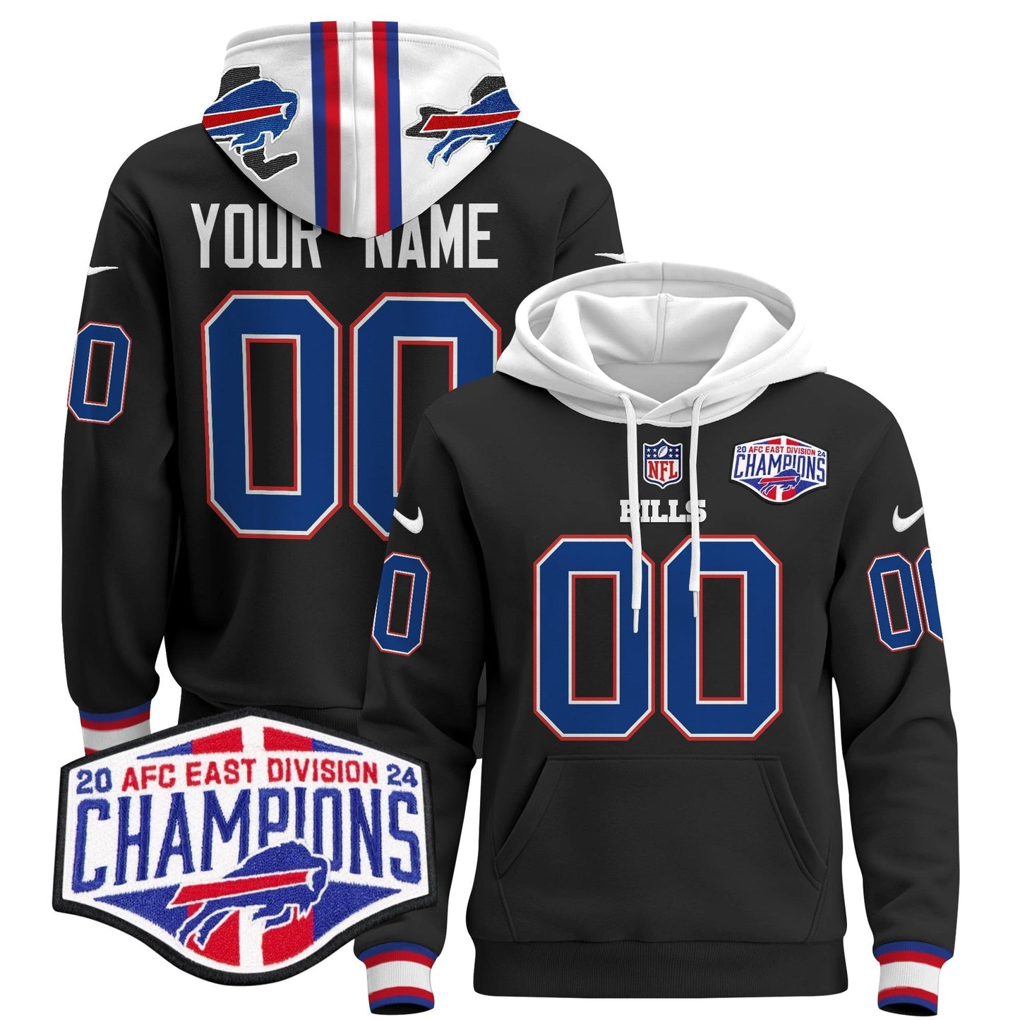 Buffalo Bills 2024 Custom Pullover Hoodie V2