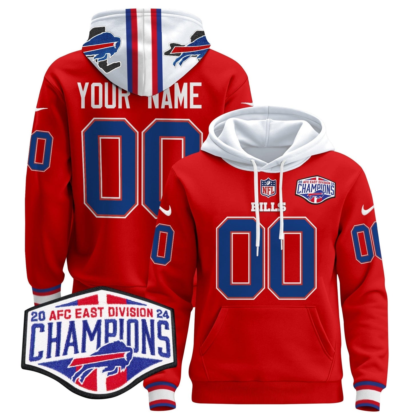 Buffalo Bills 2024 Custom Pullover Hoodie V2
