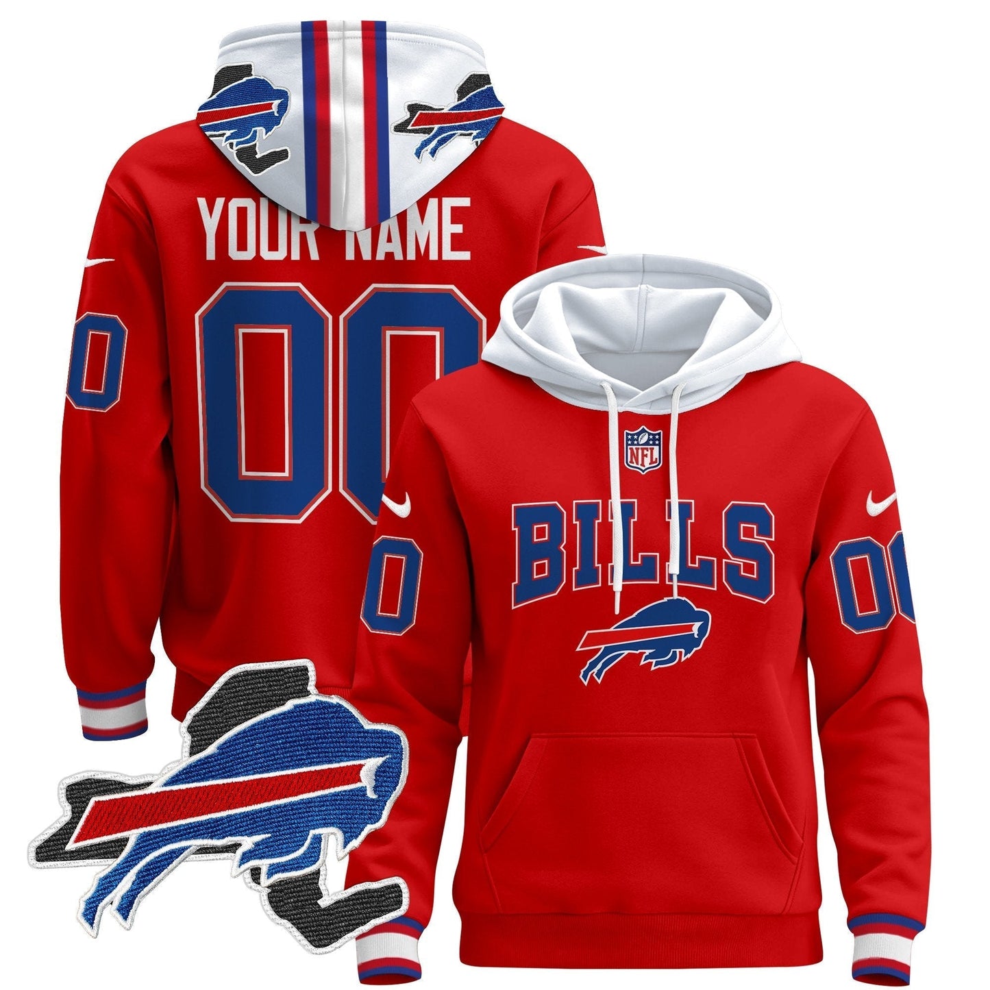 Buffalo Bills 2024 Custom Pullover Hoodie V3
